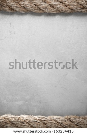ship ropes on metal background texture