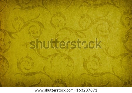 classic wallpaper seamless vintage pattern on golden background