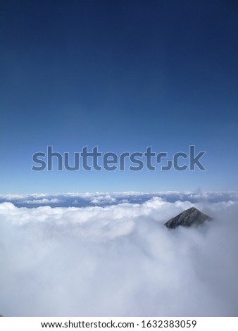 winter Tatra peaks in the clouds