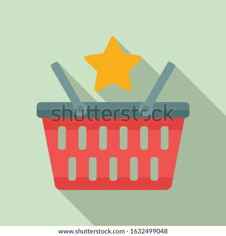 Loyalty shop basket icon. Flat illustration of loyalty shop basket vector icon for web design