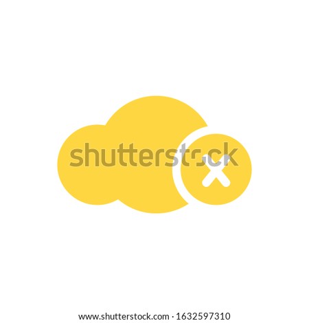 delete from cloud flat vector icon - ui icon vector