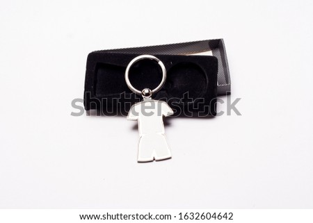 football keychain on a white background