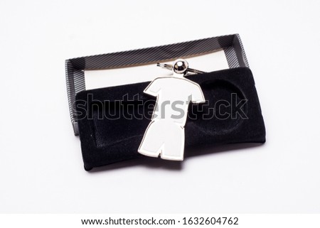 football keychain on a white background