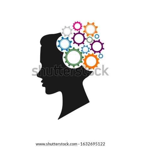 
Brainstorm. Think. Vector color icon isolated on white background.