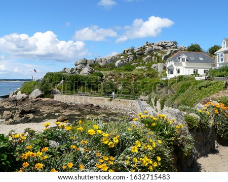 east end of Town Beach, Hugh Town, St. Mary´s, Isles of Scilly, Cornwall, UK Royalty-Free Stock Photo #1632715483