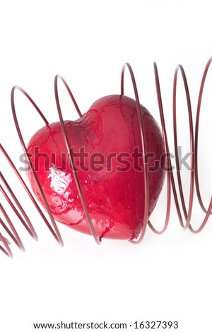 Isolated heart on a white background