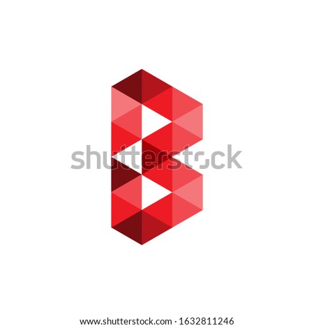 the logo letter B. Modern template. with a red texture on a white background. B logo technology for companies, digital and graphic graphics
