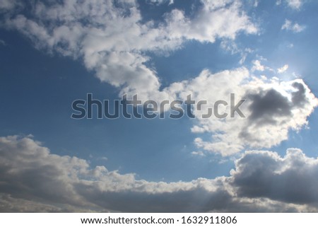 the colud in the winter sky Royalty-Free Stock Photo #1632911806