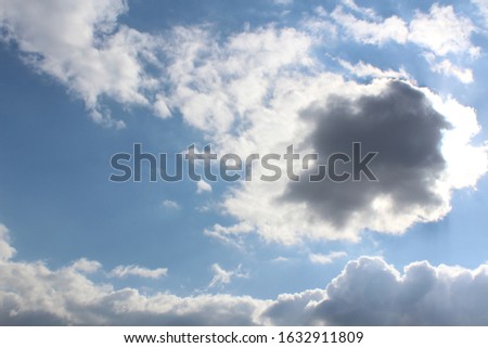 the colud in the winter sky Royalty-Free Stock Photo #1632911809