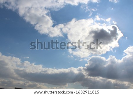 the colud in the winter sky Royalty-Free Stock Photo #1632911815