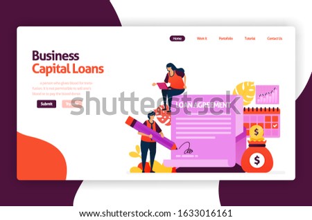 vector illustration of venture capital loans for SME development and investment. Low interest credit for young entrepreneurs and startup business. for website, landing page, banner, mobile apps, flyer