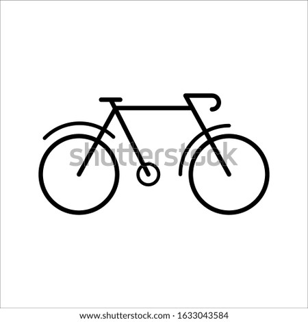 Bicycle icon logo template with white background