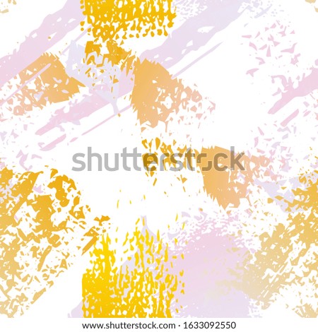 Grunge Dry Paint Surface. Watercolor Splatter Print. Seamless Pattern. Splash Trends Motif. Artistic Modern Black and White Watercolor Overlay Surface. Abstract Brush Vector illustration.