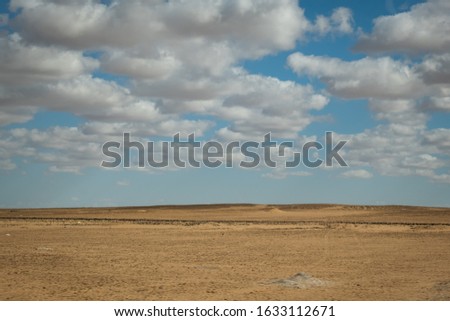 Beautiful cloudy over desert in Egypt