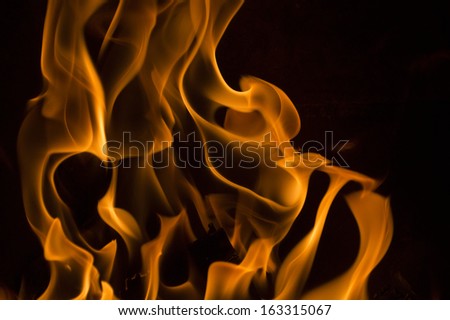 Orange clean fire abstract background