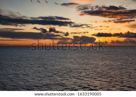 Magnificent sunset in Mediterranean Sea in Spain Royalty-Free Stock Photo #1633190005