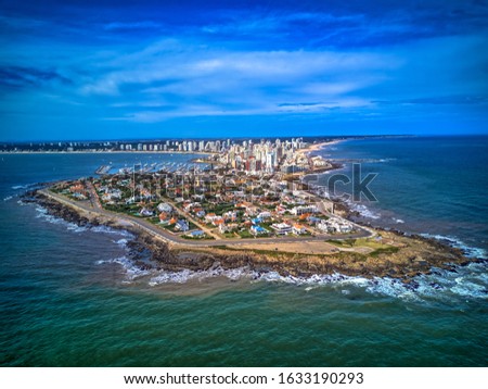 Aerial View of Punta Del Este, Uruguay. Royalty-Free Stock Photo #1633190293