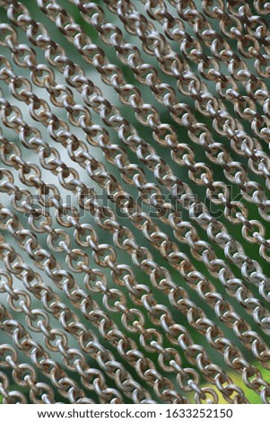 a curtain of chains, abstract photo