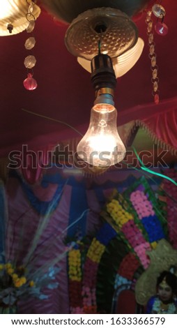 closeup click of bulb light in parties