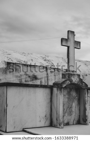 A cross on a cemetery