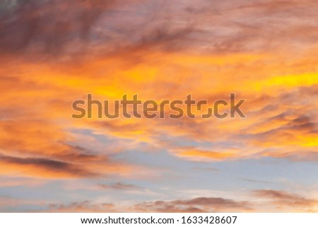 Beautiful stormy sunset sky. Cloudy abstract background. A beautiful picture can be associated with depression
