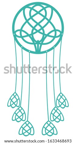 Dream catcher icon - vector illustration isolated on white.