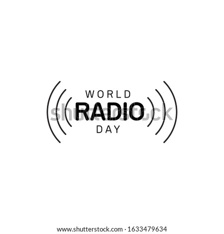 logo design of World radio day for poster, banner or any design Royalty-Free Stock Photo #1633479634