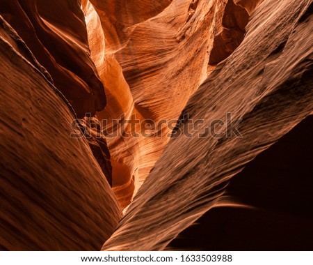 upper antelope canyon landscape, Arizona during a summer day