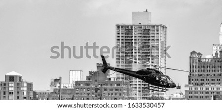 Helicopter tour in New York City.