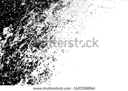 Overlay aged grainy messy template. Distress urban used texture. Grunge rough dirty background. Brushed black paint cover. Renovate wall banner grimy backdrop. Empty aging design element. EPS10 vector