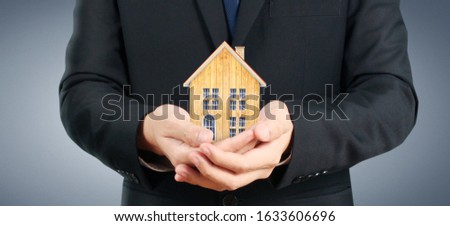 House Residential Structure in hand ,business home idea