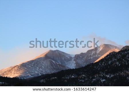 Sunlight cast on a mountain's side