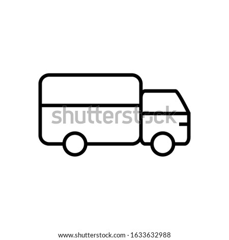truck icon outline style vector for your web design, logo, UI. illustration
