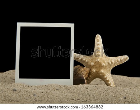 picture on sand as a background