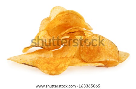 chips on a white background.Picture from series.