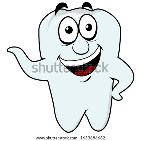 tooth cartoon character vector with an expression, eps 10, ready to be used for mascot and your design needs