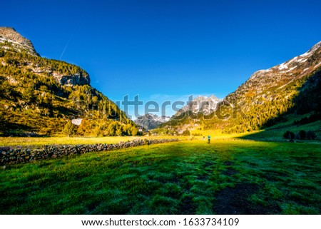 Beautifull nature in National Park Possets y Maladeta, Pyrenees, Spain. ,located above Benasque valley, near the town of Benasque in Huesca province, in the north of Aragon