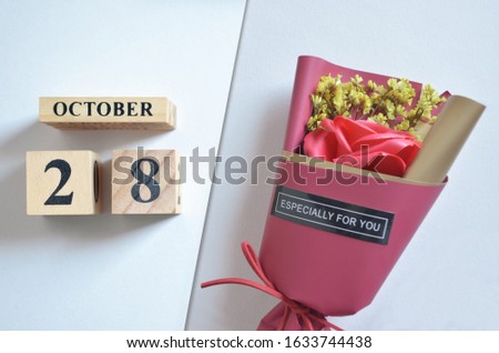 October 28, Rose bouquet for Special date.