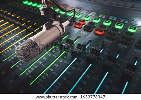 professional microphone and sound mixer