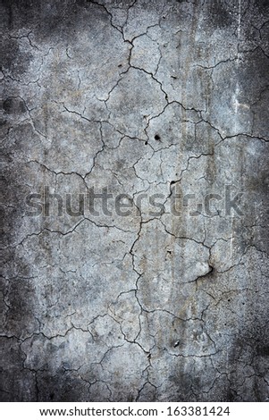Old Concrete Wall with cracks. Sharp to the corners.