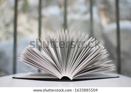 Open book on the table