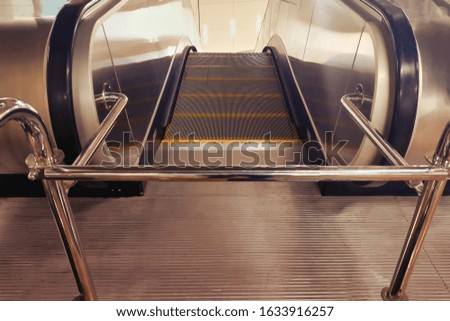 Closed it stops the escalator in the subway
