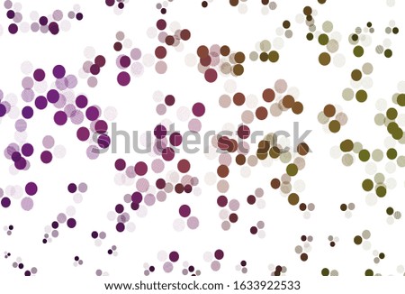 Light Pink, Red vector pattern with spheres. Glitter abstract illustration with blurred drops of rain. Pattern for futuristic ad, booklets.