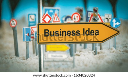 Street Sign the Direction Way to Business Idea