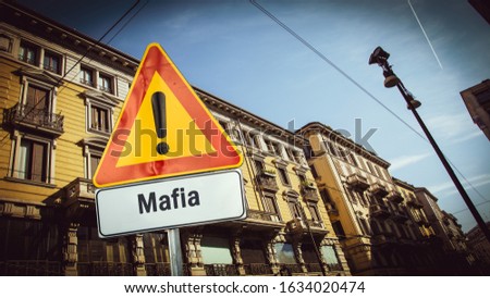 Street Sign the Direction Way to Mafia