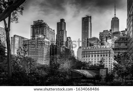 Fine art black and white of NYC landscape