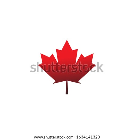 Maple leaf vector icon. Maple leaf vector illustration. Canada vector symbol maple leaf clip art. Red maple leaf.  