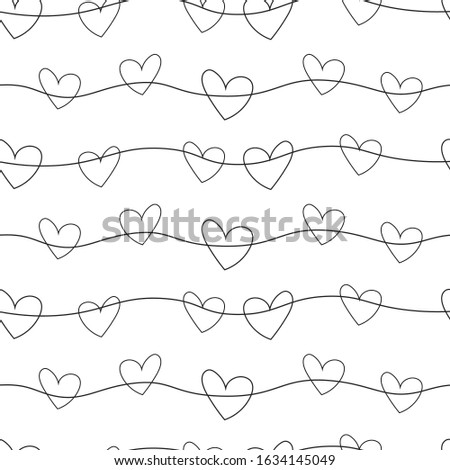Heart doodle texture background pattern
