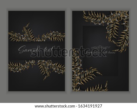 Background with leaves palm. Vector illustration