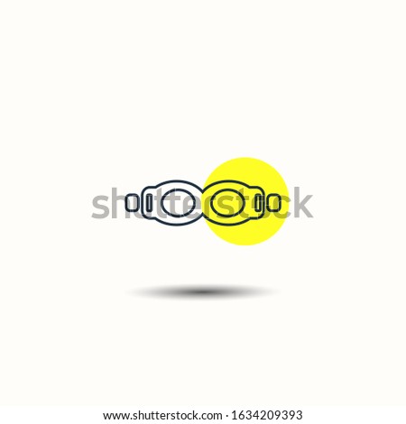 Diving goggles icon, vector illustration design. A collection of summer items. Vector illustration